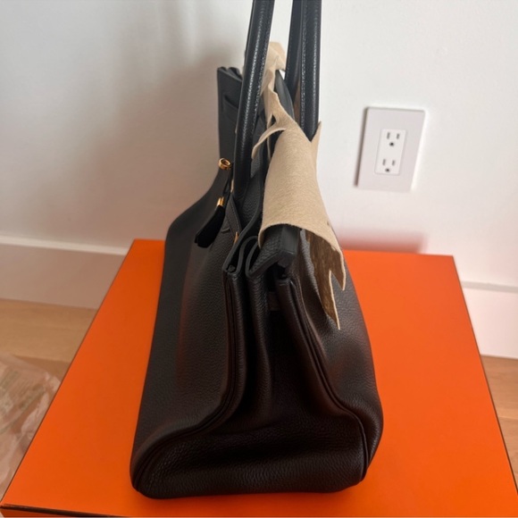 💯 Authentic 😍❤️ BIRKIN 25 LEATHER HANDBAG Hermès 💯❤️ - Picture 6 of 11